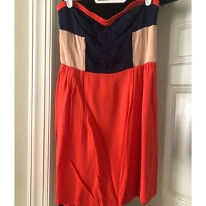 Anthropologie color block dress
